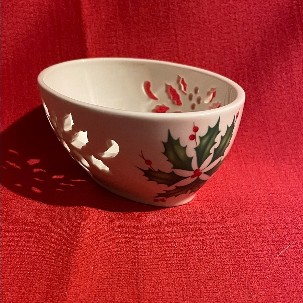 Festive Lenox Holiday Candy Dish